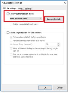 Chose user or machine authentication