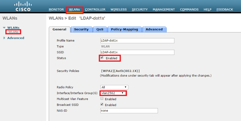 Configurar GUI de WLC