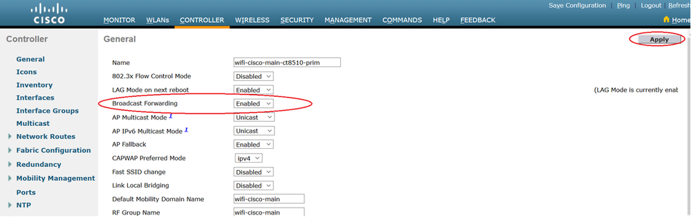 Enable Broadcast Forwarding