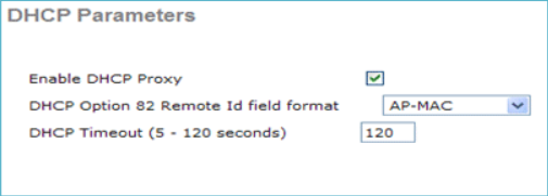 24_2500 WLC DHCP Parameters Proxy Enabled