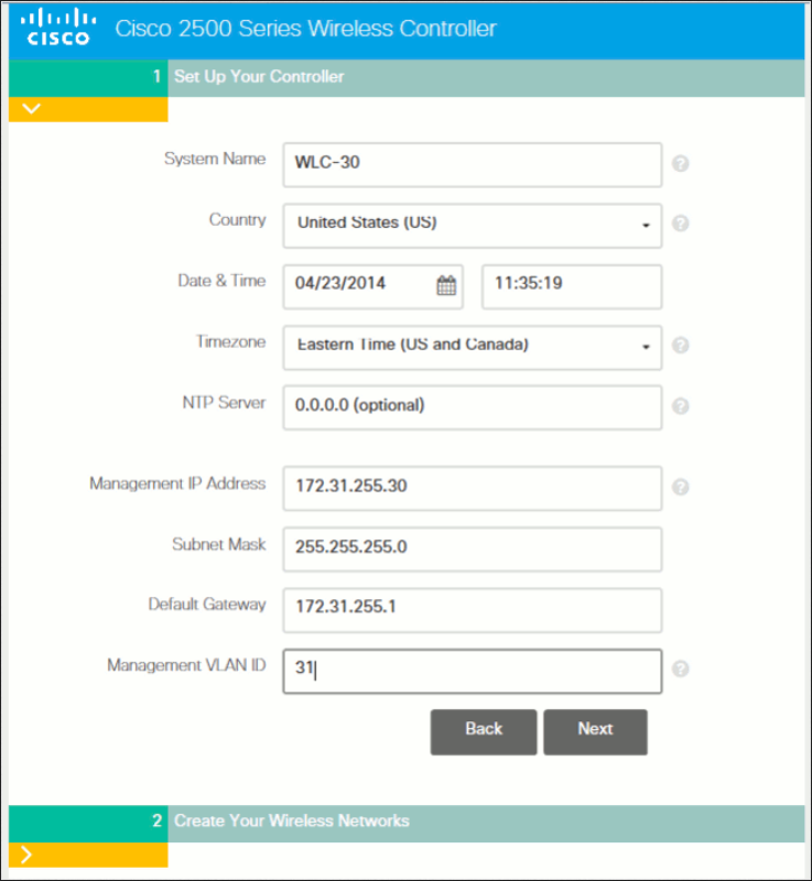 31_2500 WLC Controller Setup