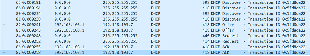 Capture Border01 DHCP Client