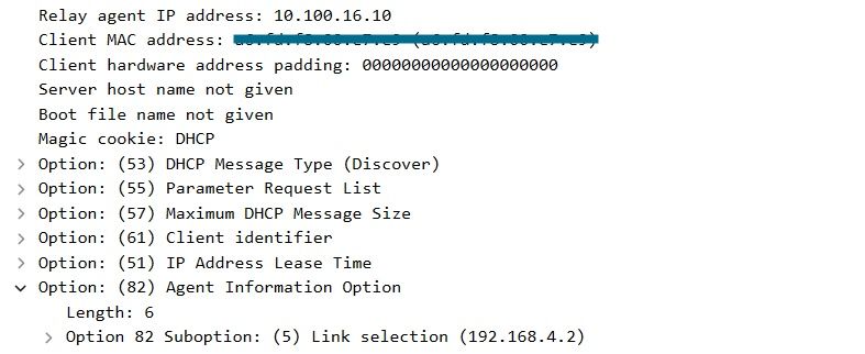 Option 182 suboption 5 on WLC Packet Capture