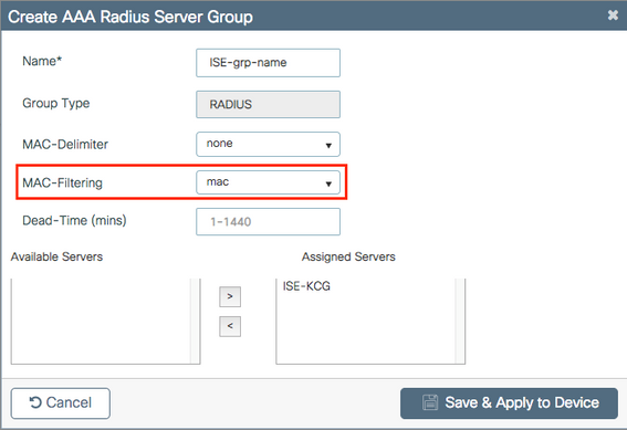 GUI de configuração