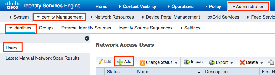 GUI de configuração