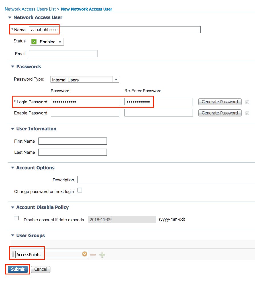 GUI de configuração