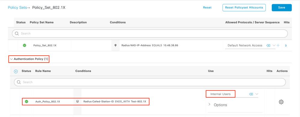 Configure Authentication Policy on ISE