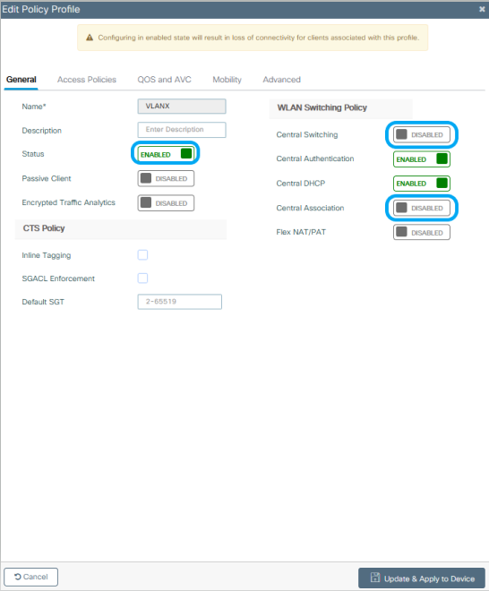 FlexConnect Access Point Switches Client Data Packets