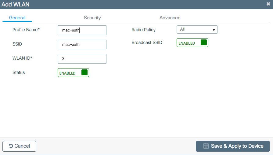 New WLAN Page