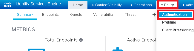 New Authentication Policy on ISE