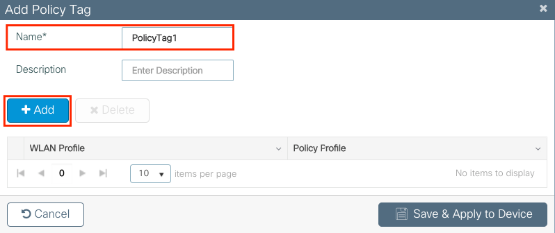 Adding Policy Tag