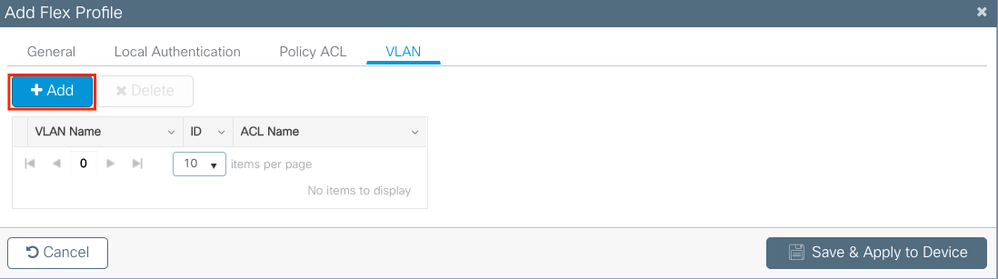 Flex Profile VLANs