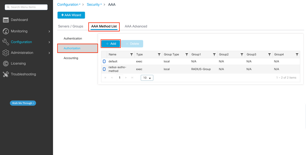 Authorization Method Creation