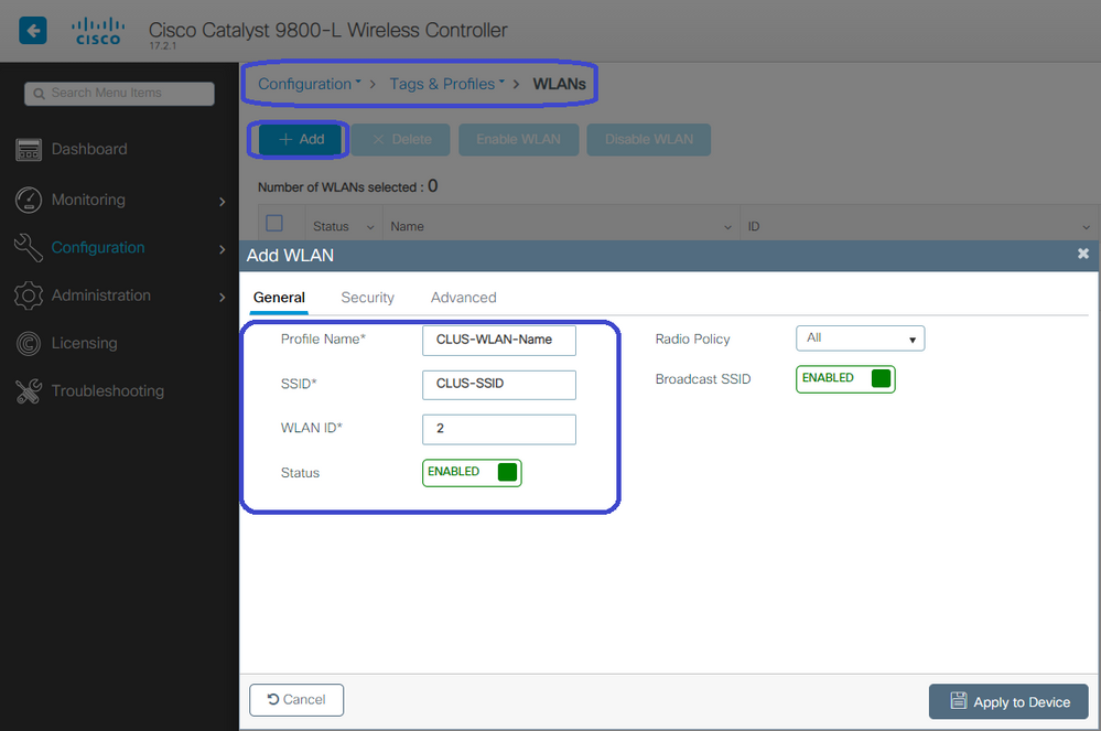 CWA - add a WLAN screen