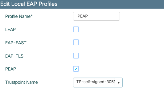 Edit local eap profiles