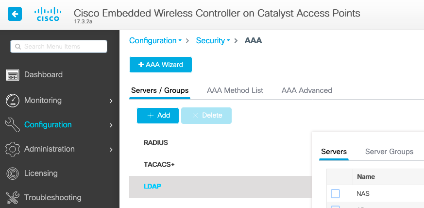 Add LDAP servers on the WLC