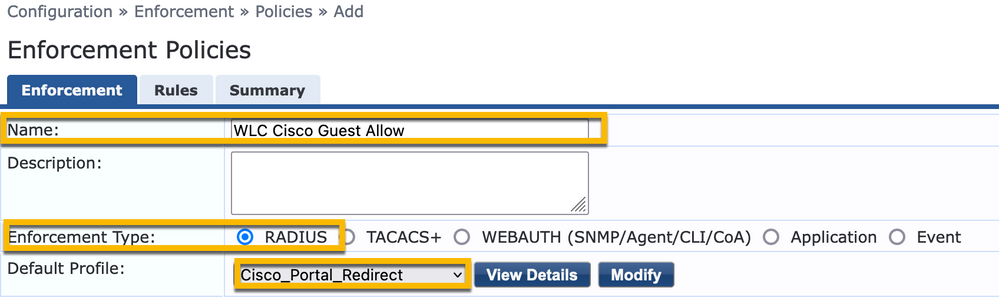 cppm_policy_wlcciscoguest_summary