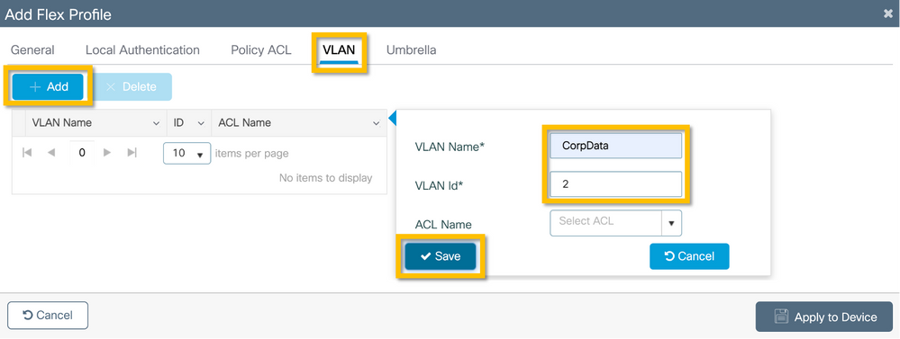 16. Flex Profile - VLAN – 追加