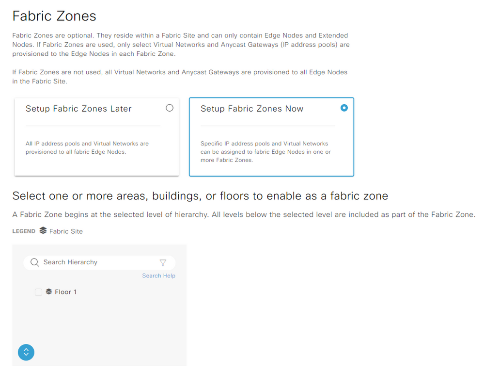 Setup Fabric Zones