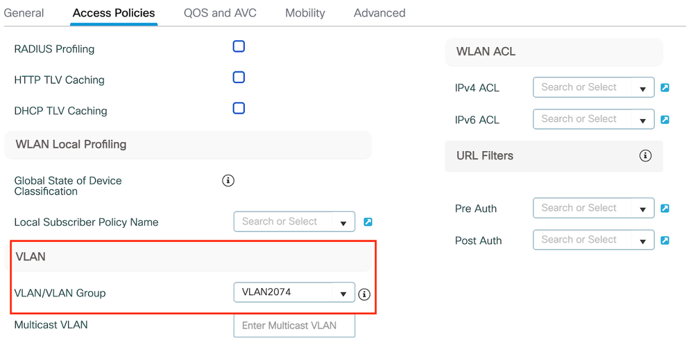 Access Policy tab