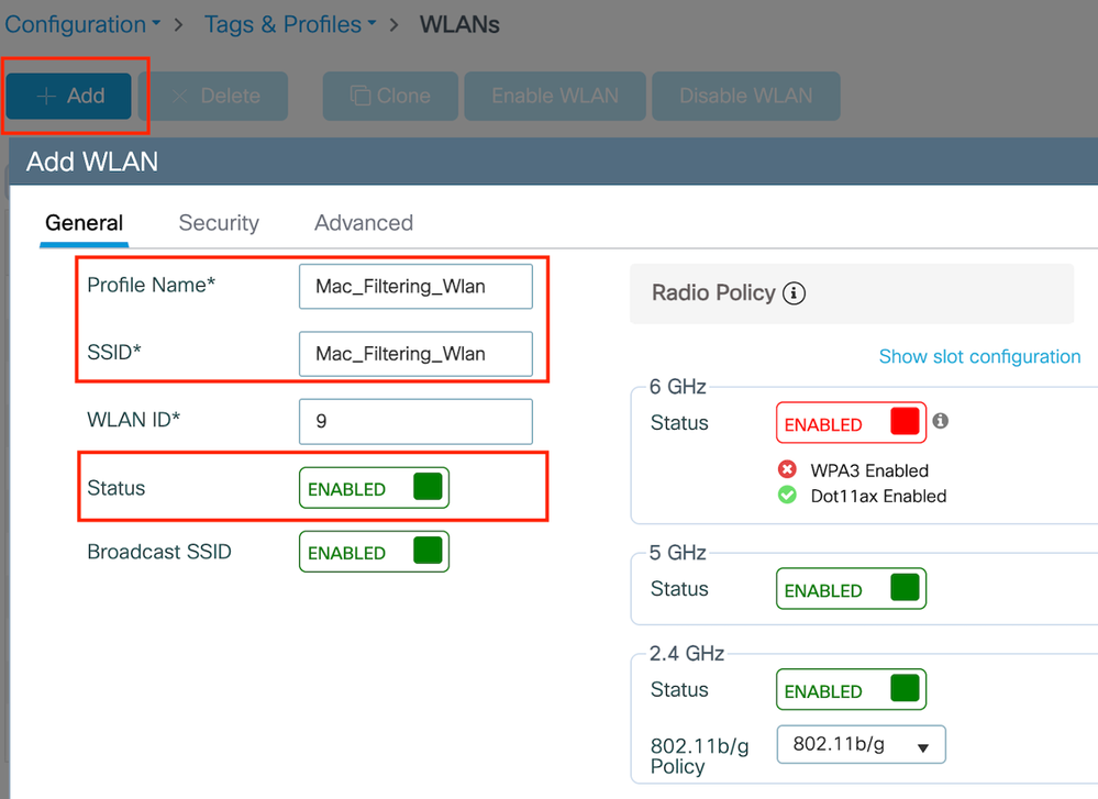 WLAN Profile