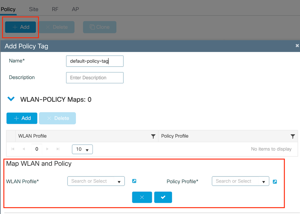 Policy TAG map