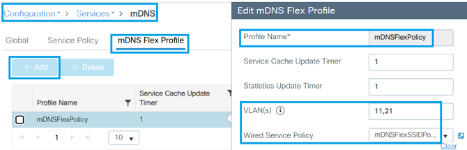 mDNS FlexConnectプロファイルの作成