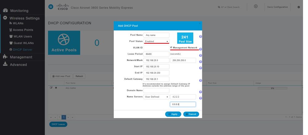 Enable pool