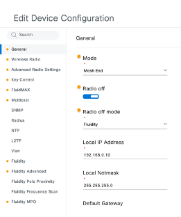 Configuration Window