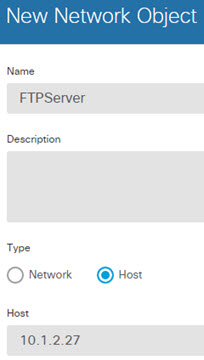 FTPServer network object.