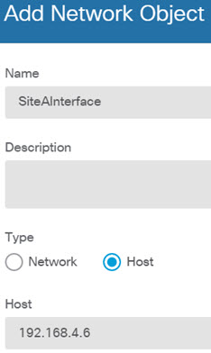 SiteAInterface network object.