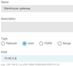 Warehouse gateway network object.