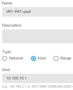 PAT pool for VR1.