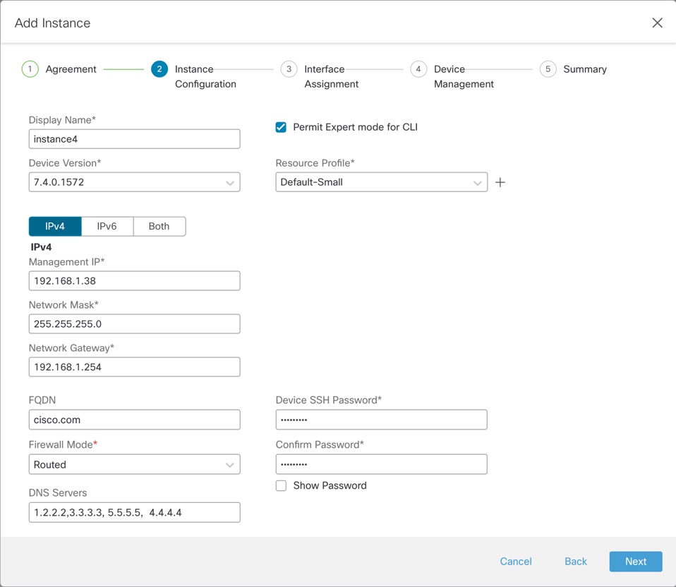 Instance Configuration