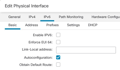 IPv6 Tab