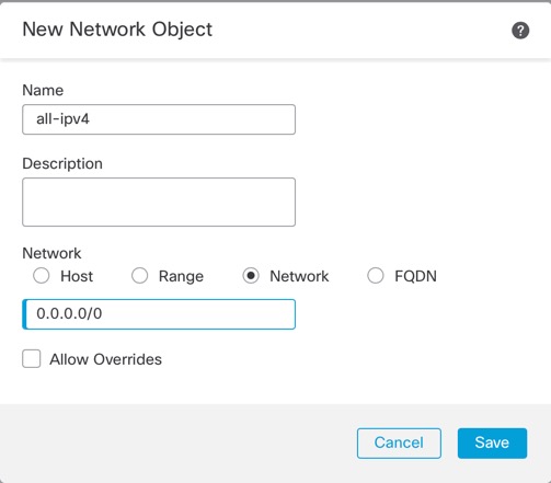 New Network Object