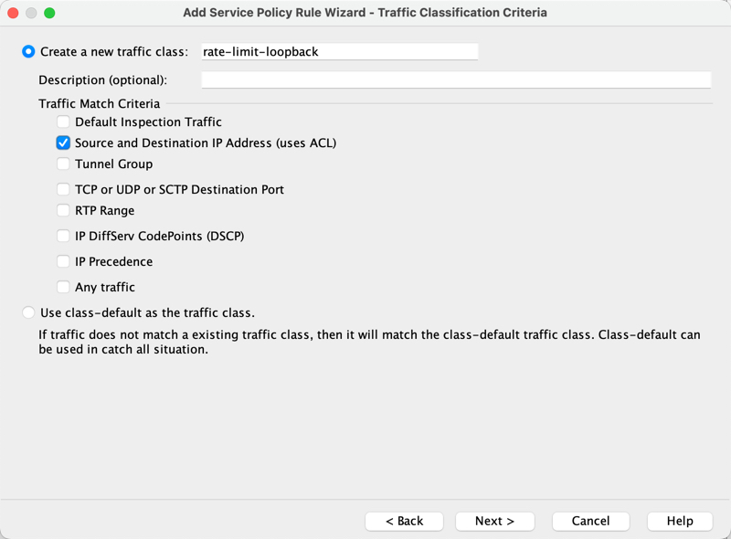 Traffic Classification Criteria