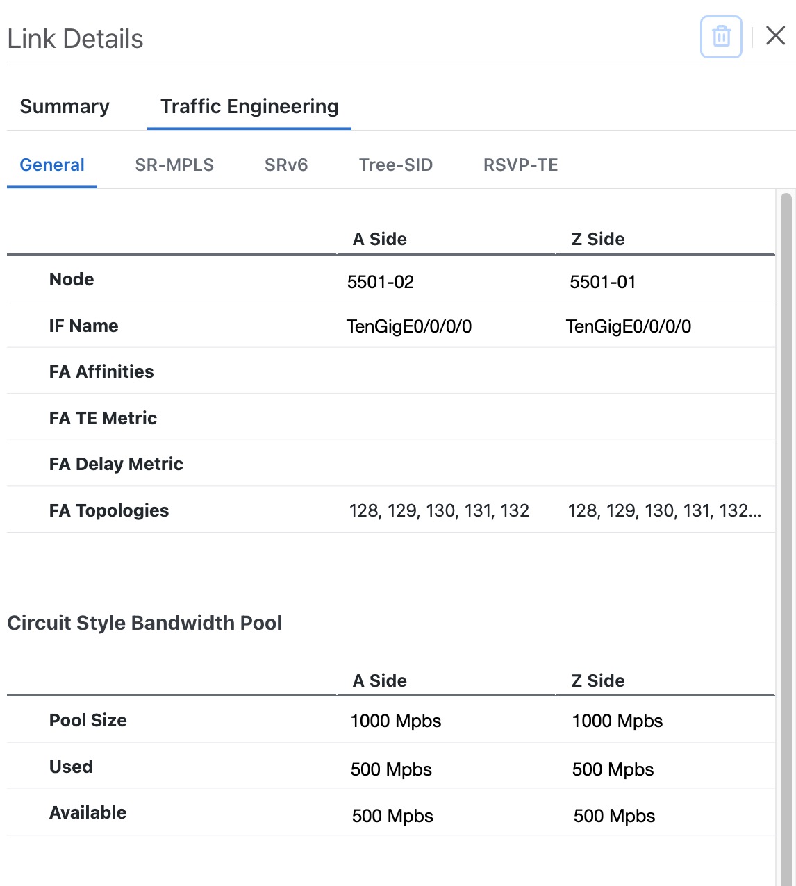 CS-SR Policy 500 Mbps Up