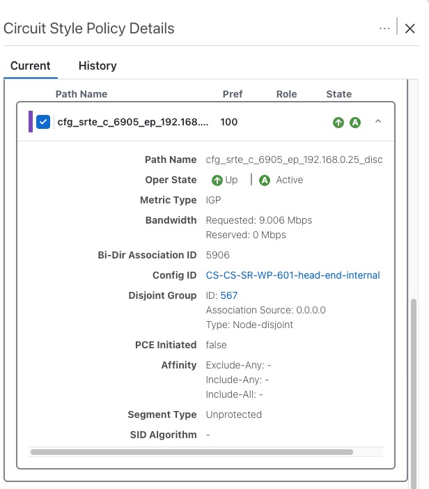 View Candidate Path Details