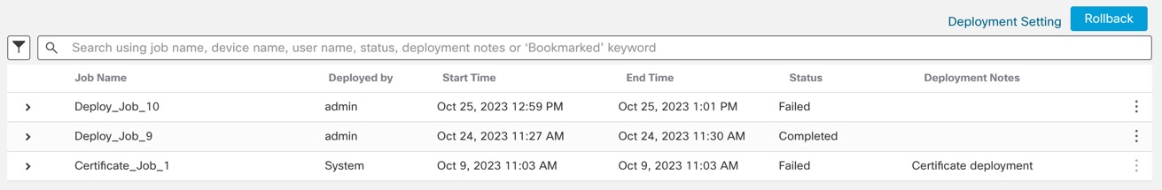 Deployment History