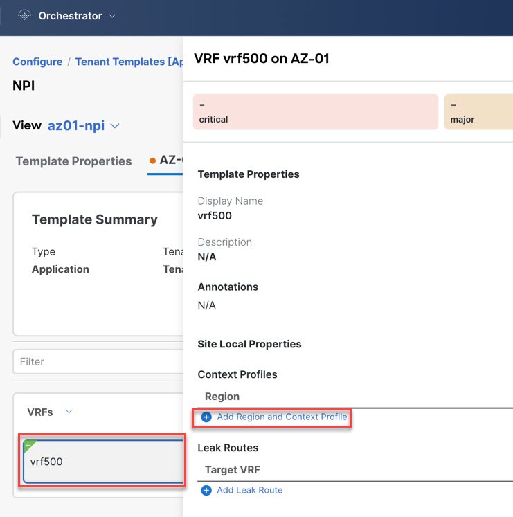 Add Cloud Context Profile.