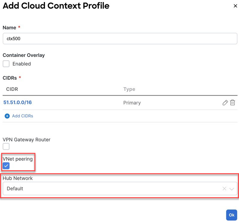 Enable VNET Peering.