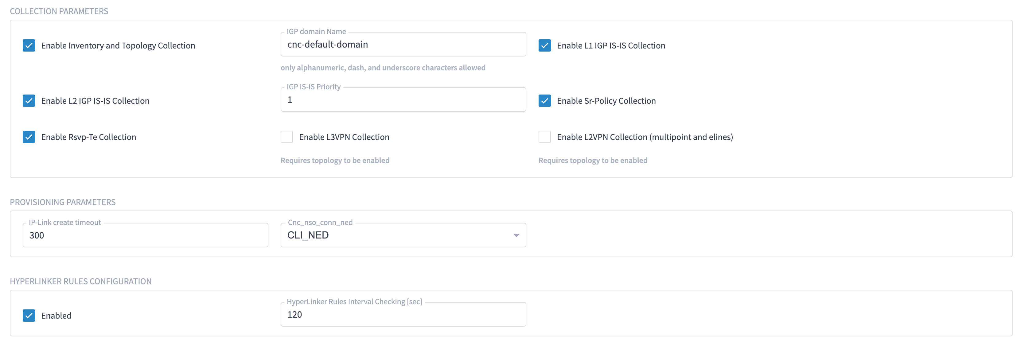 Crosswork Network Controller Collection and Provisioning