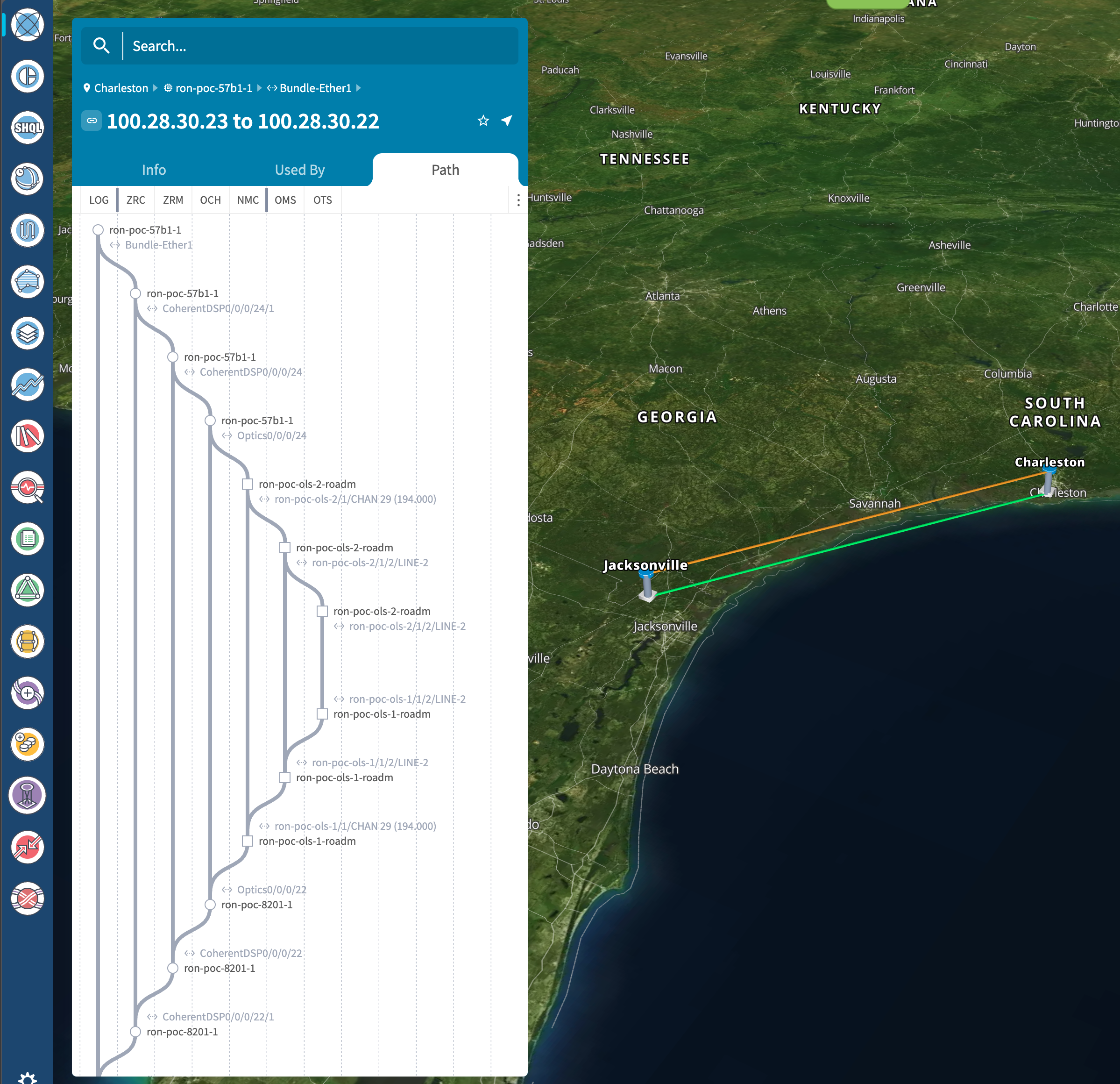 Multilayer Path View in 3D Explorer