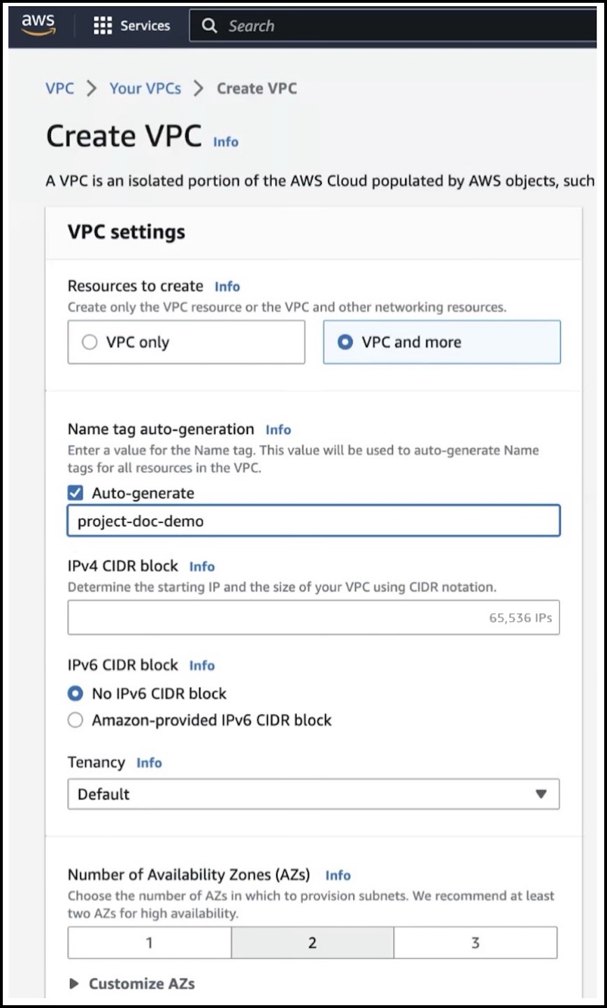 Create VPC