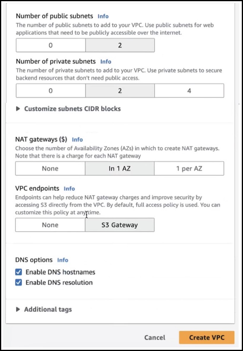 Create VPC