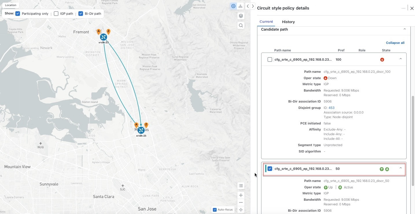 Candidate Path on Topology Map