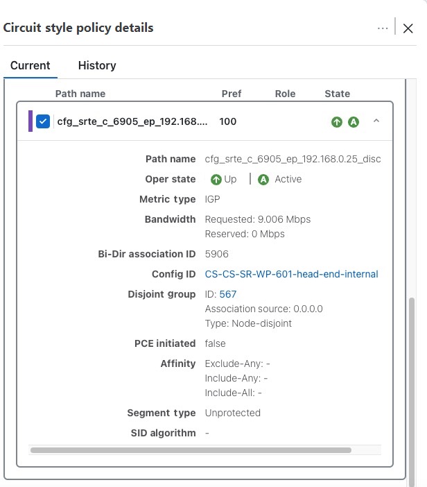 View Candidate Path Details