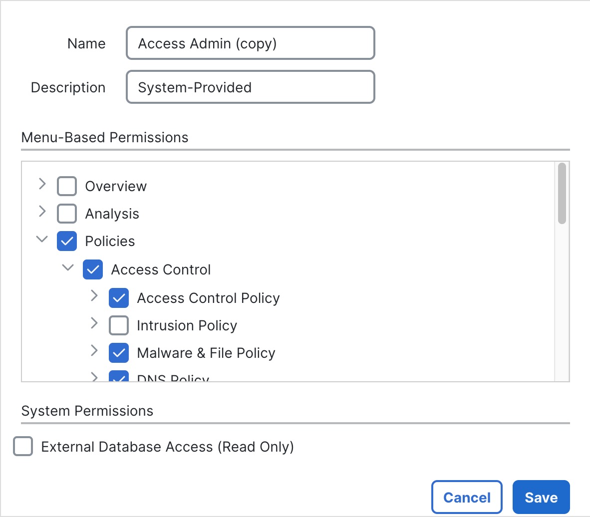 View User Role Privileges