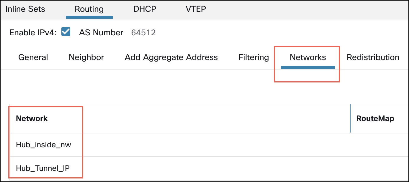 BGP Configuration for Hub Networks